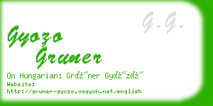gyozo gruner business card
